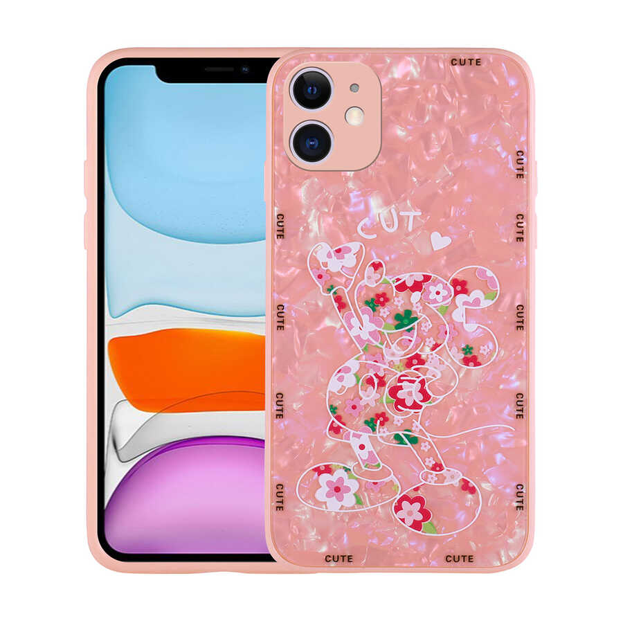 Apple iPhone 11 Uyumlu Kılıf Desenli Sert Silikon Zore Mumila Kapak