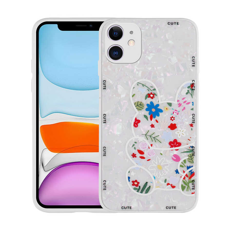 Apple iPhone 11 Uyumlu Kılıf Desenli Sert Silikon Zore Mumila Kapak