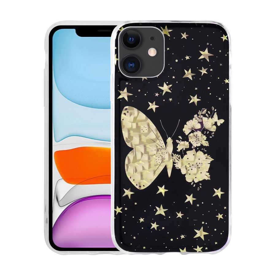 Apple iPhone 11 Uyumlu Kılıf Desenli Sert Zore Elnov Kapak