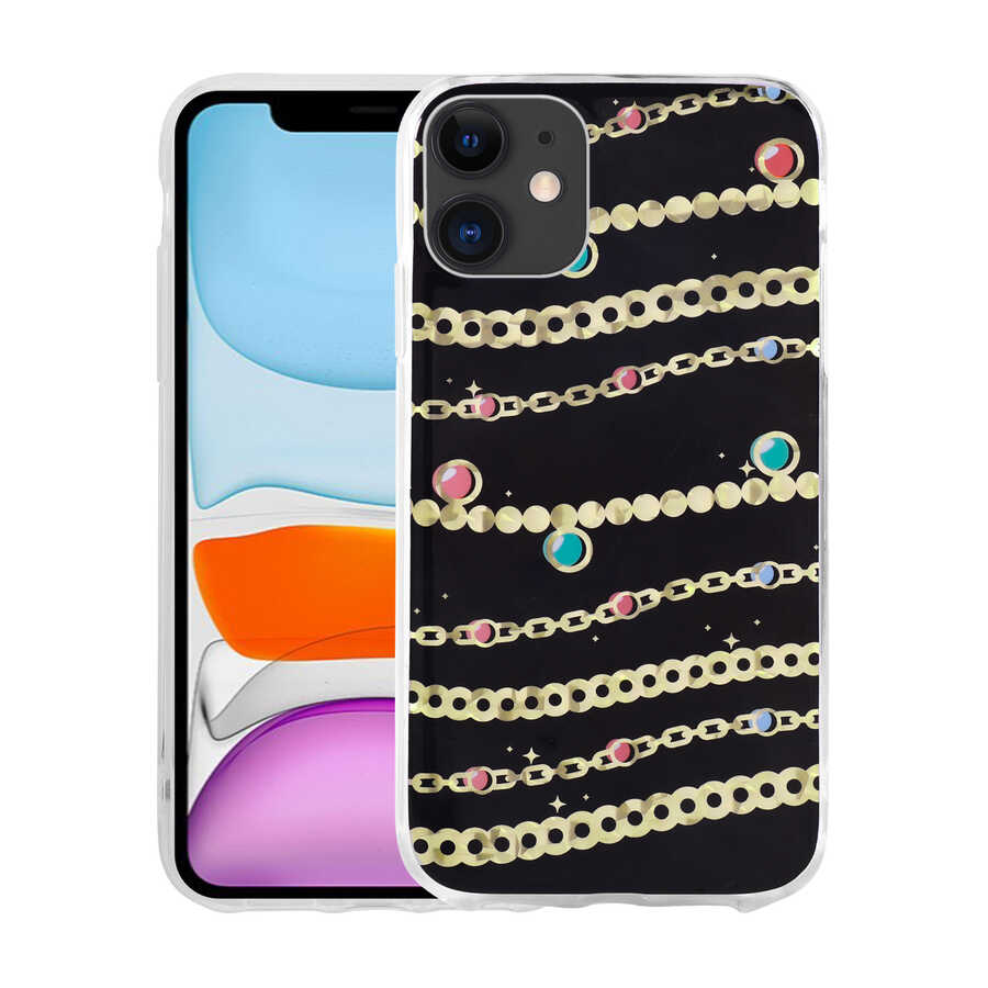 Apple iPhone 11 Uyumlu Kılıf Desenli Sert Zore Elnov Kapak