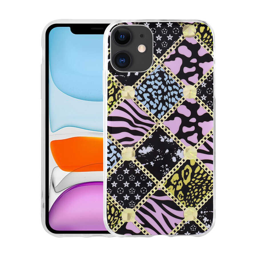 Apple iPhone 11 Uyumlu Kılıf Desenli Sert Zore Elnov Kapak