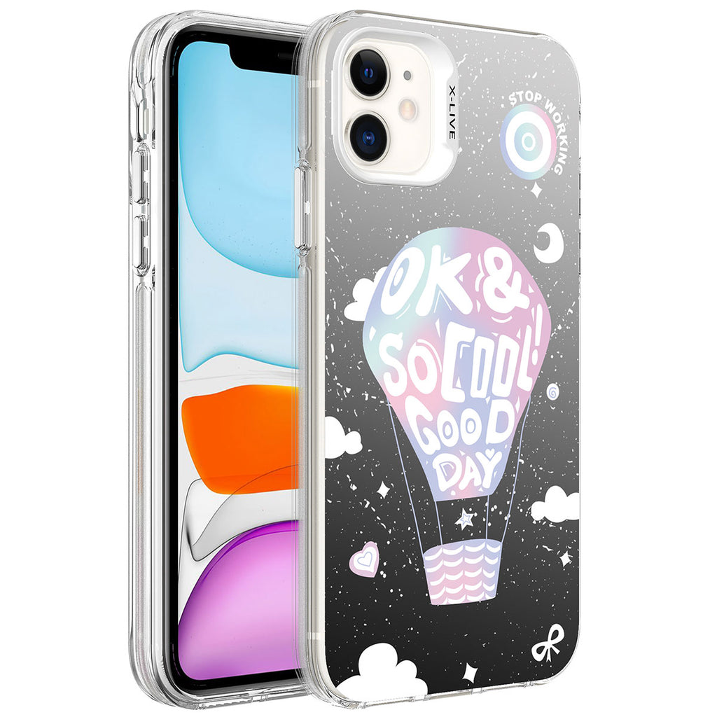 Apple iPhone 11 Uyumlu Kılıf Desenli Zore Silver Sert Kapak