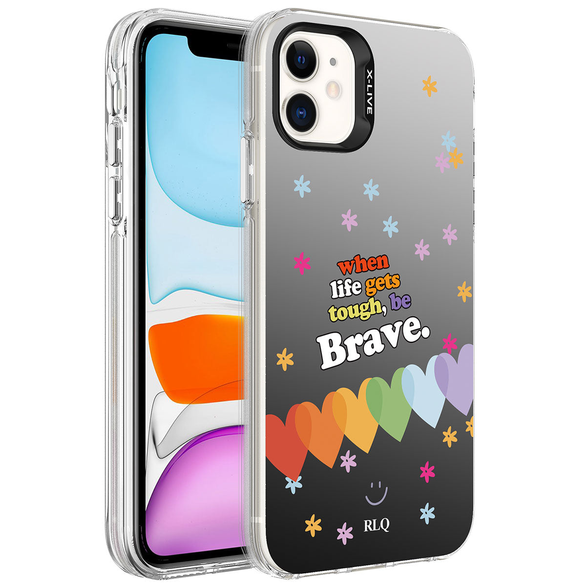 Apple iPhone 11 Uyumlu Kılıf Desenli Zore Silver Sert Kapak