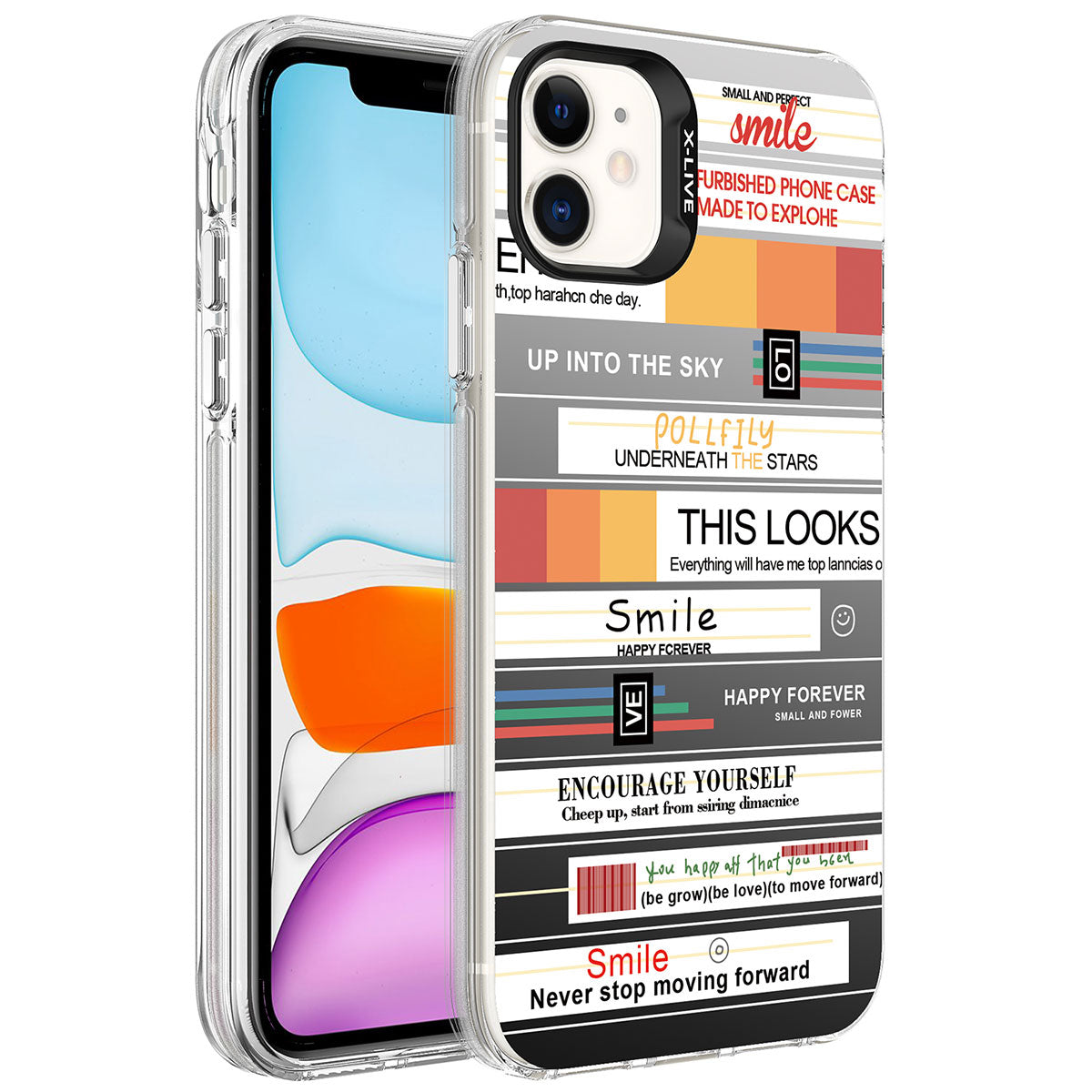 Apple iPhone 11 Uyumlu Kılıf Desenli Zore Silver Sert Kapak