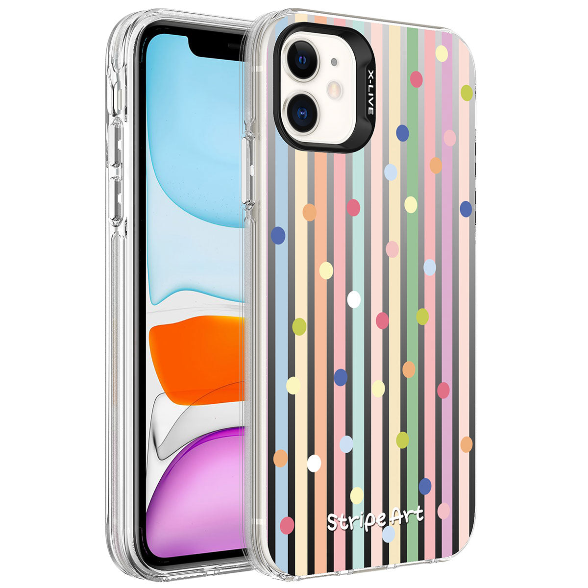 Apple iPhone 11 Uyumlu Kılıf Desenli Zore Silver Sert Kapak