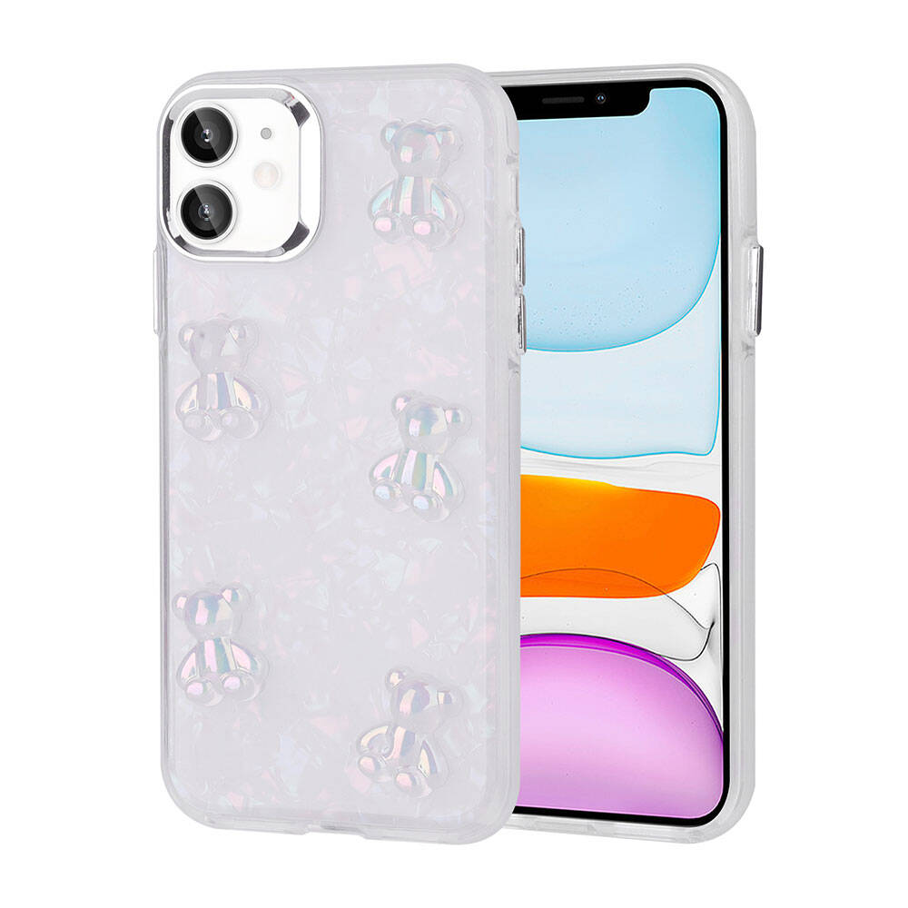 Apple iPhone 11 Uyumlu Kılıf Kabartma Figürlü Parlak Zore Eralli Silikon Kapak