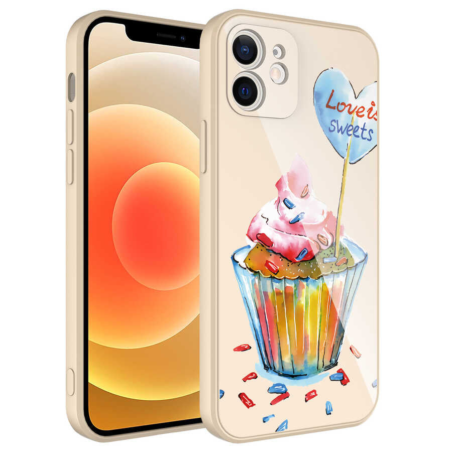 Apple iPhone 11 Uyumlu Kılıf Kamera Korumalı Desenli Sert Silikon Zore Epoksi Kapak