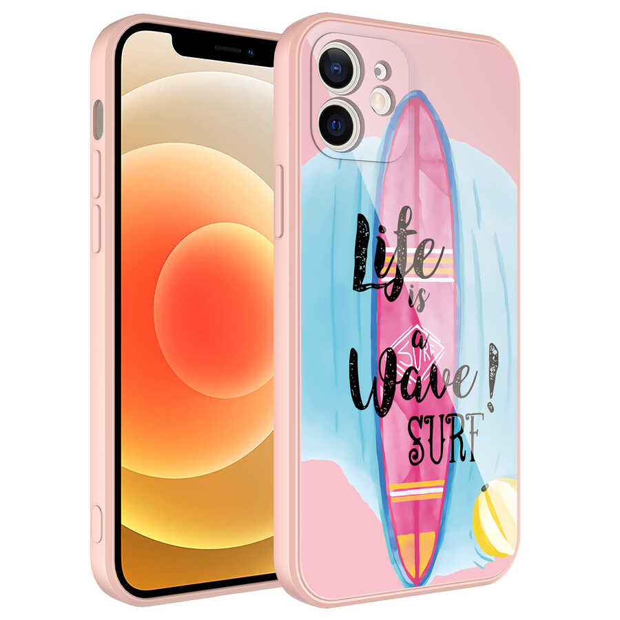 Apple iPhone 11 Uyumlu Kılıf Kamera Korumalı Desenli Sert Silikon Zore Epoksi Kapak