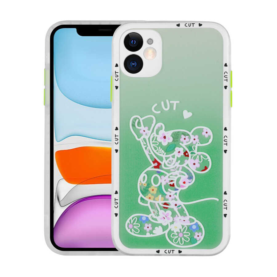 Apple iPhone 11 Uyumlu Kılıf Kamera Korumalı Desenli Sert Zore Hess Kapak
