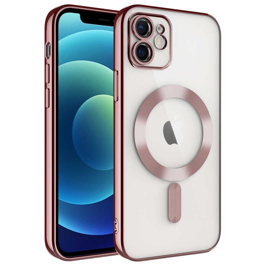 Apple iPhone 11 Uyumlu Kılıf Kamera Korumalı M-safe Wireless Şarj Özellikli Zore Demre Kapak