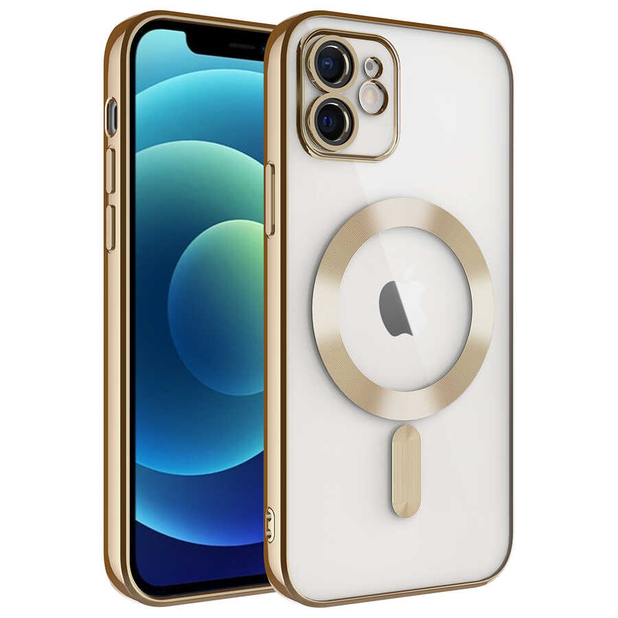 Apple iPhone 11 Uyumlu Kılıf Kamera Korumalı M-safe Wireless Şarj Özellikli Zore Demre Kapak