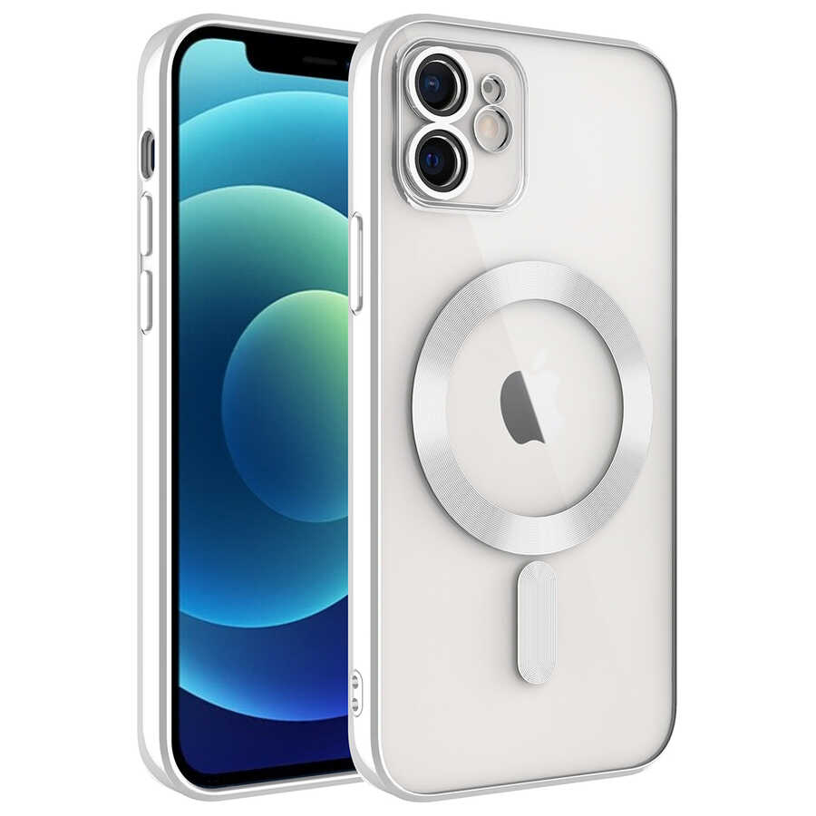 Apple iPhone 11 Uyumlu Kılıf Kamera Korumalı M-safe Wireless Şarj Özellikli Zore Demre Kapak
