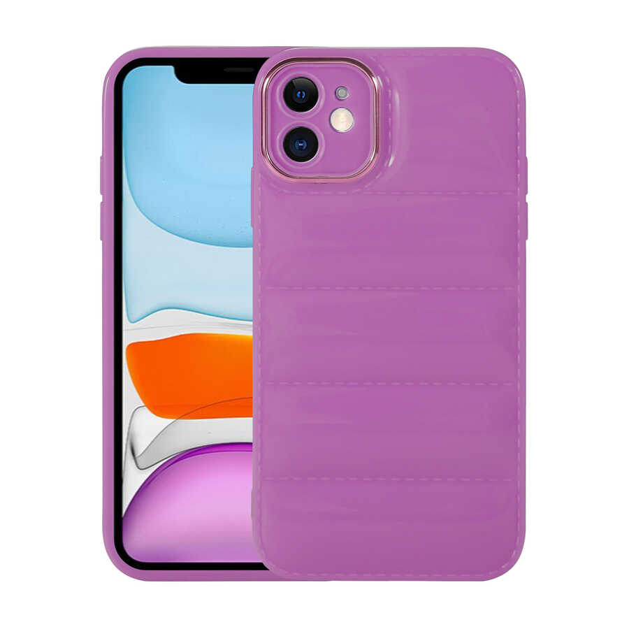 Apple iPhone 11 Uyumlu Kılıf Kamera Korumalı Parlak Airbag'li Zore Galya Kapak