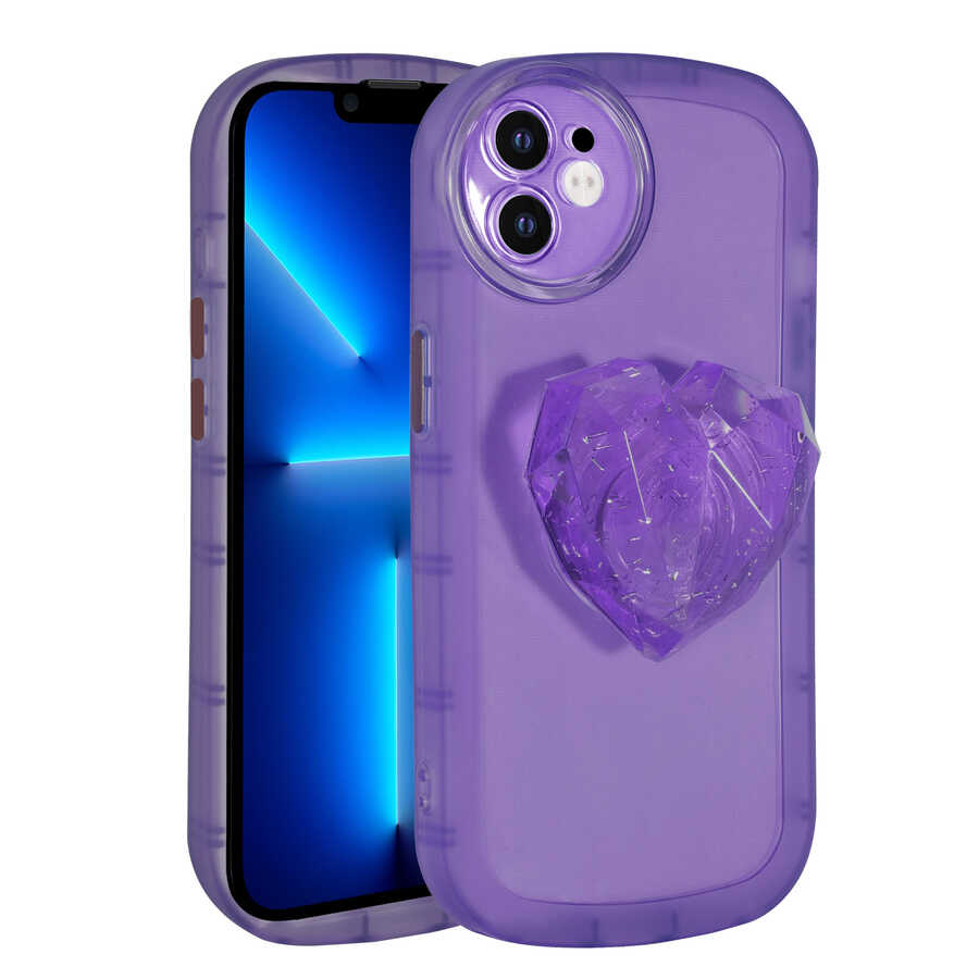 Apple iPhone 11 Uyumlu Kılıf Kamera Korumalı Pop Soketli Renkli Zore Ofro Kapak