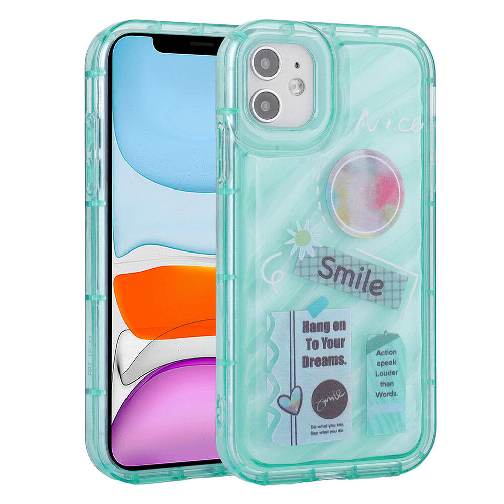 Apple iPhone 11 Uyumlu Kılıf Kamera Korumalı Renkli Airbag Çerçeveli Zore Perla Kapak