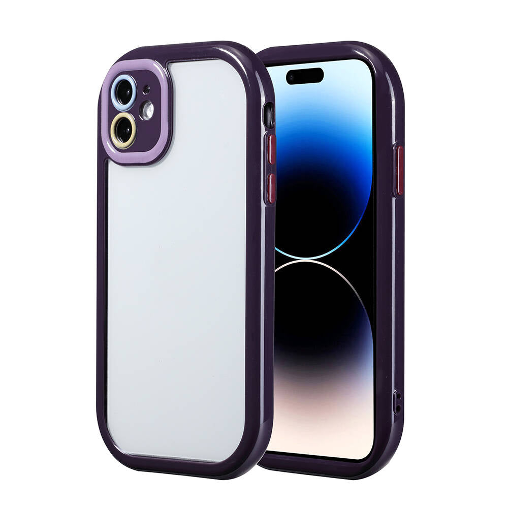 Apple iPhone 11 Uyumlu Kılıf Kamera Korumalı Renkli Kenar ve Çerçeve Tasarımlı Zore Vitamin Kapak
