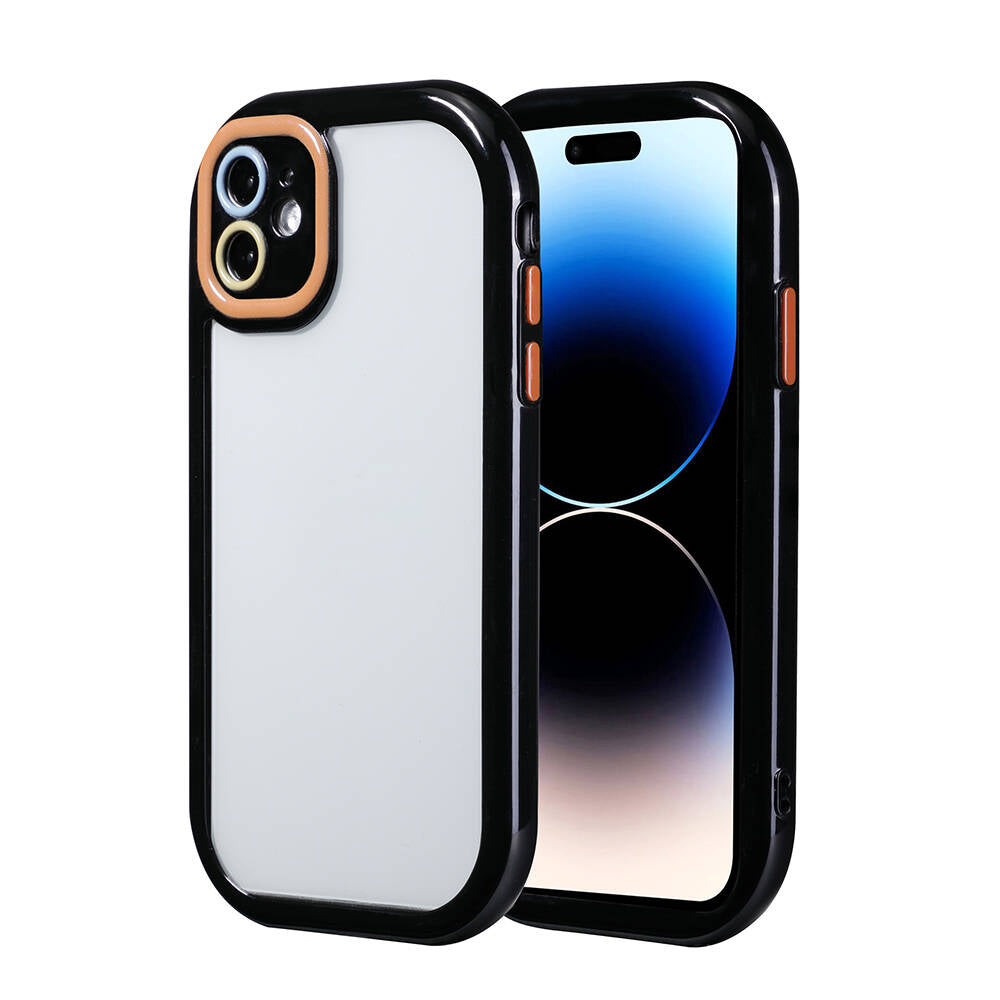 Apple iPhone 11 Uyumlu Kılıf Kamera Korumalı Renkli Kenar ve Çerçeve Tasarımlı Zore Vitamin Kapak