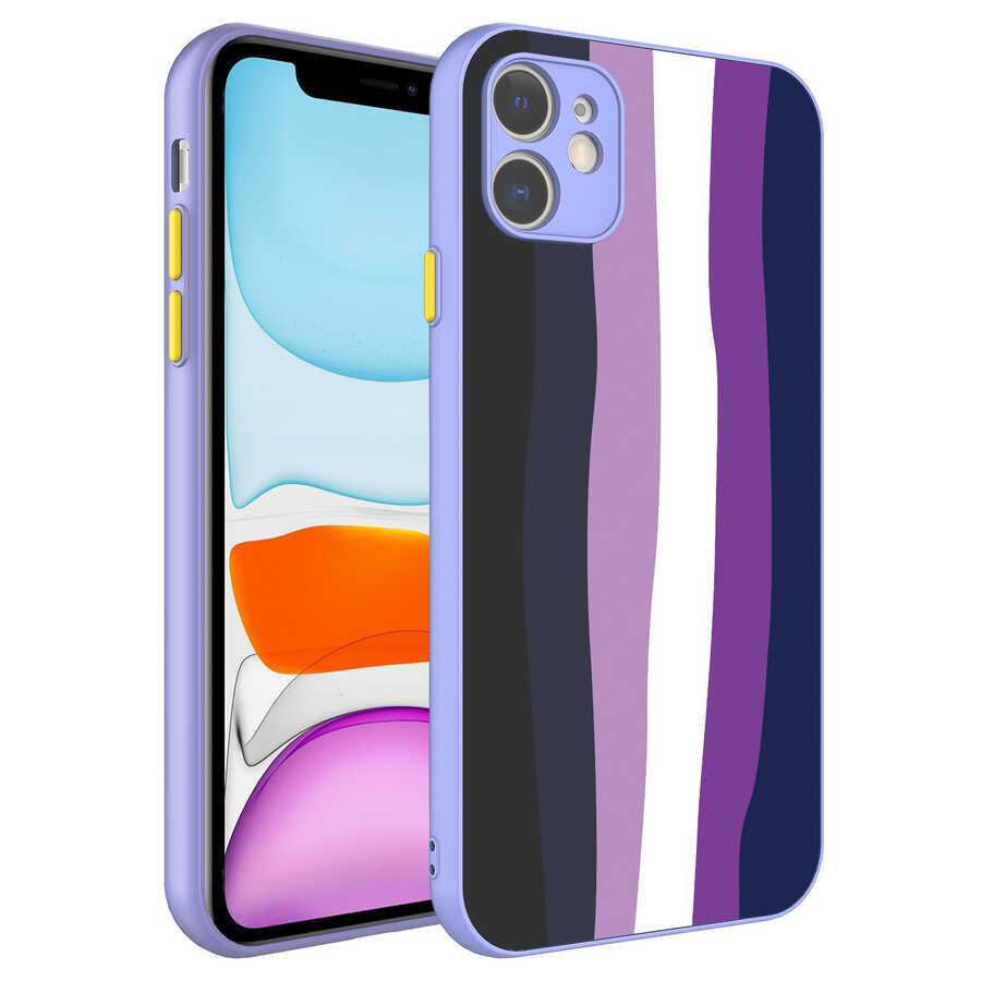 Apple iPhone 11 Uyumlu Kılıf Kamera Korumalı Renkli Temperli Zore X-Cam Kapak