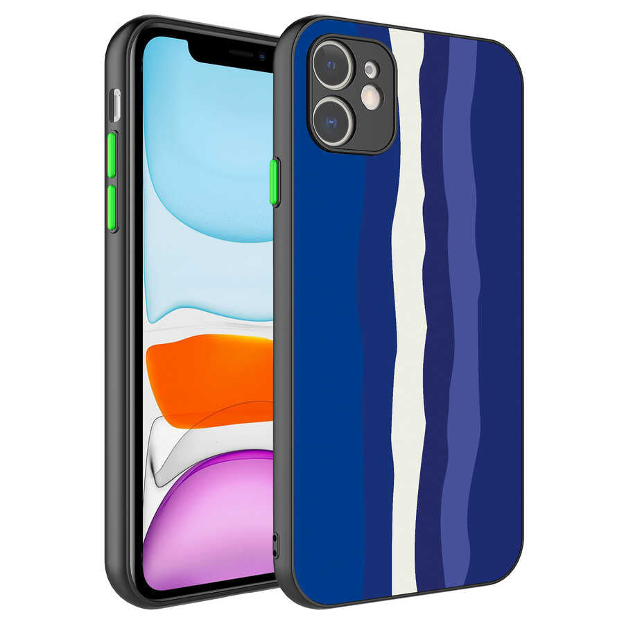Apple iPhone 11 Uyumlu Kılıf Kamera Korumalı Renkli Temperli Zore X-Cam Kapak