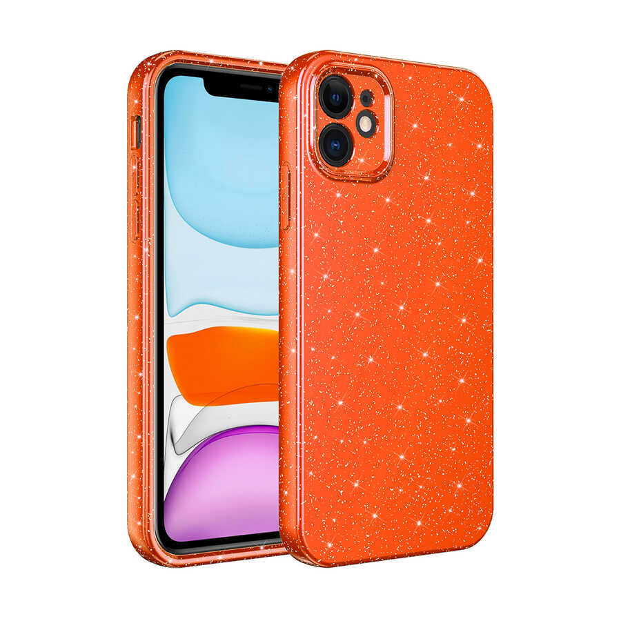 Apple iPhone 11 Uyumlu Kılıf Kamera Korumalı Simli Lüks Zore Koton Kapak