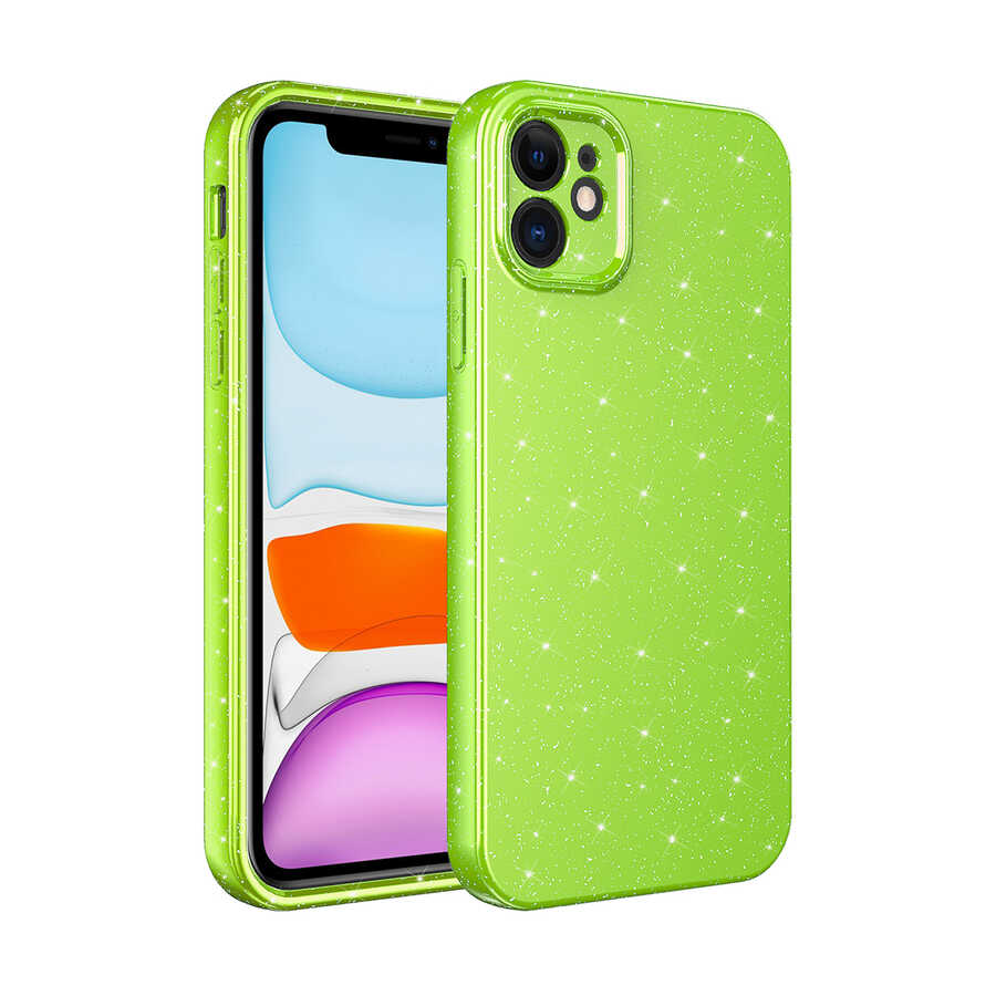 Apple iPhone 11 Uyumlu Kılıf Kamera Korumalı Simli Lüks Zore Koton Kapak