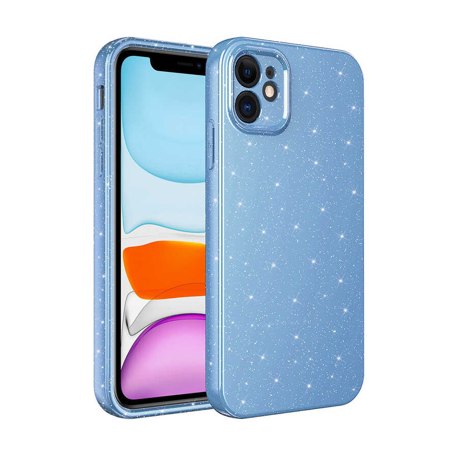 Apple iPhone 11 Uyumlu Kılıf Kamera Korumalı Simli Lüks Zore Koton Kapak