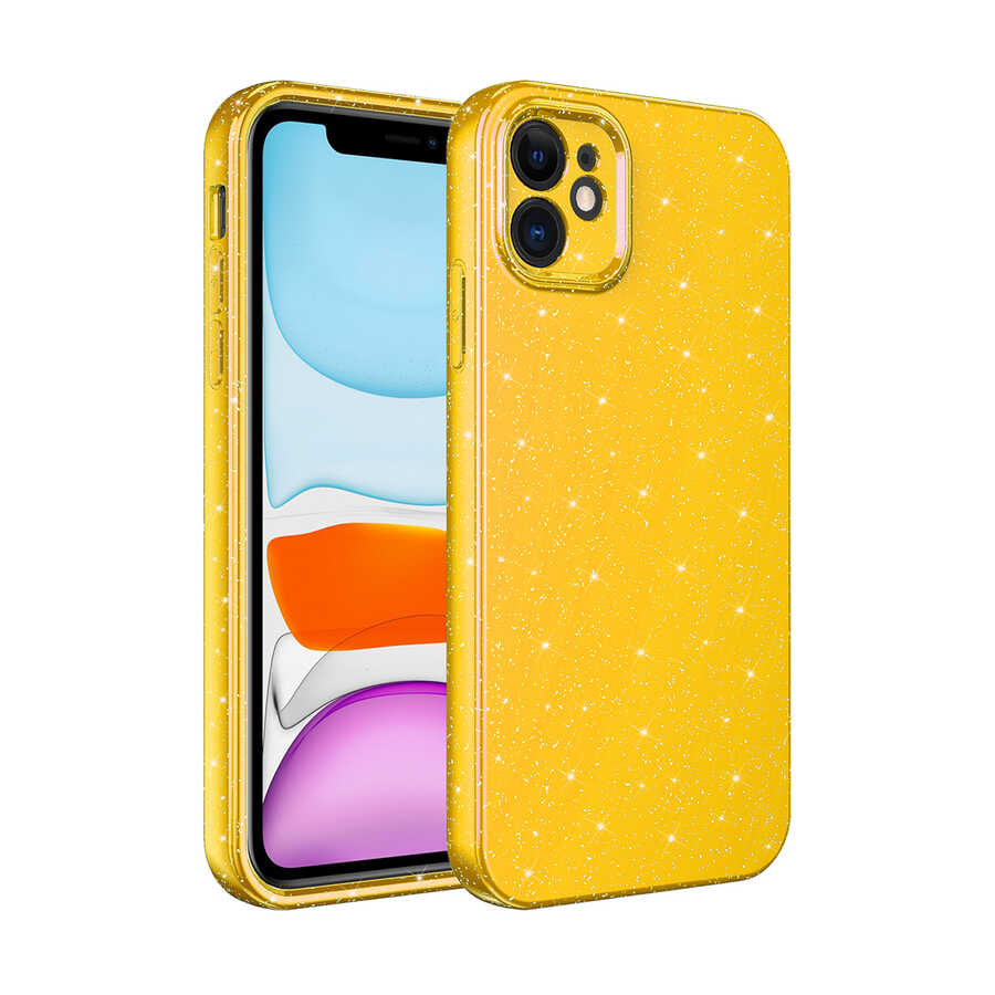 Apple iPhone 11 Uyumlu Kılıf Kamera Korumalı Simli Lüks Zore Koton Kapak