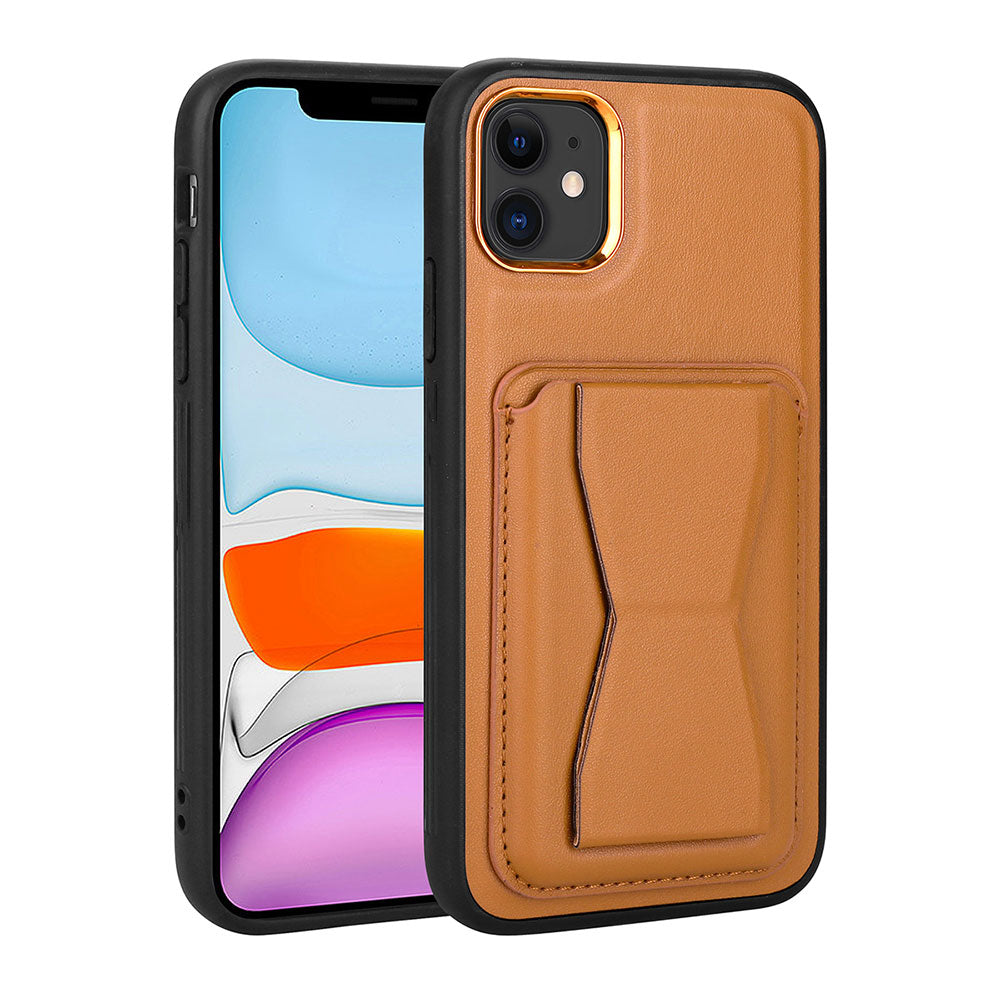 Apple iPhone 11 Uyumlu Kılıf Kartlıklı Standlı Pu Deri Zore Memo Kapak