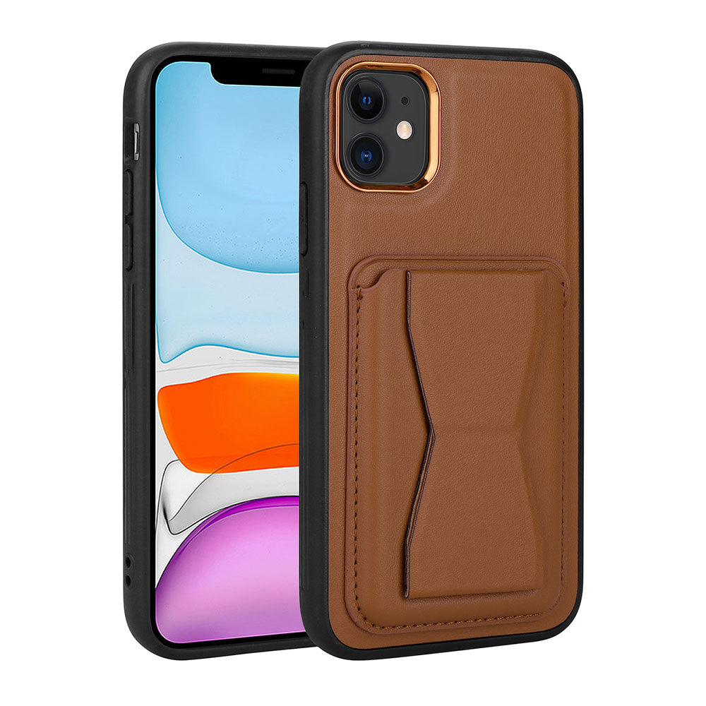 Apple iPhone 11 Uyumlu Kılıf Kartlıklı Standlı Pu Deri Zore Memo Kapak