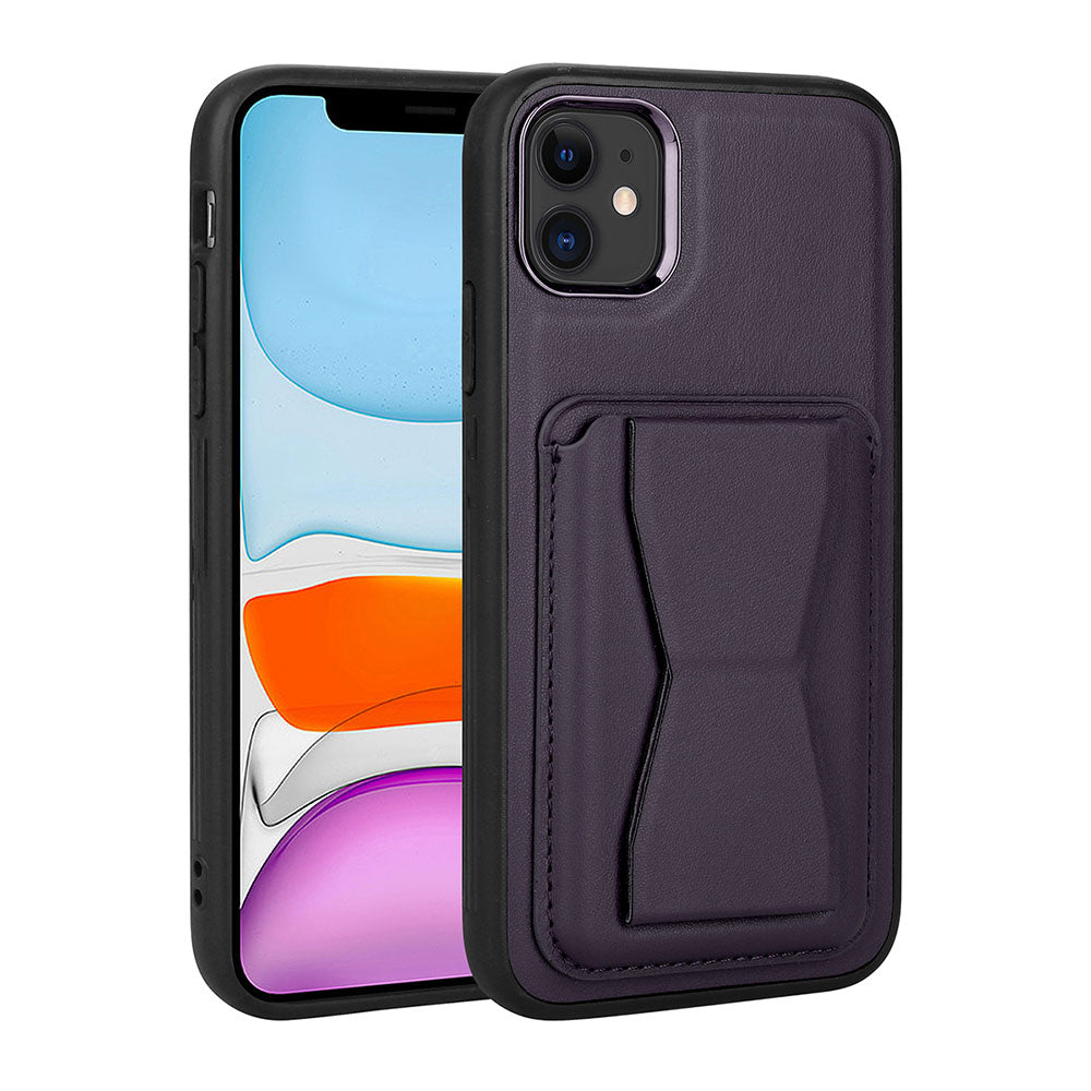 Apple iPhone 11 Uyumlu Kılıf Kartlıklı Standlı Pu Deri Zore Memo Kapak