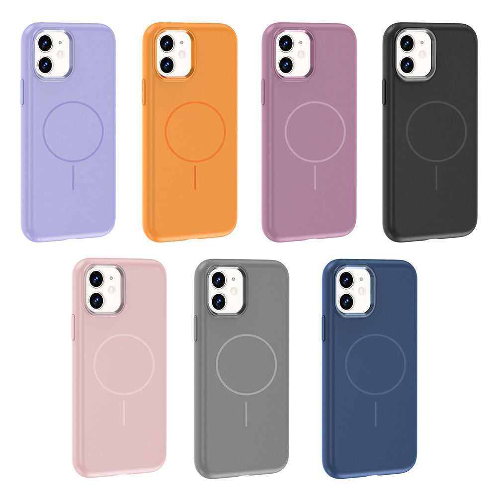 Apple iPhone 11 Uyumlu Kılıf M-Safe Şarj Özellikli Metal Kamera Çerçeveli Zore Edi Silikon Kapak