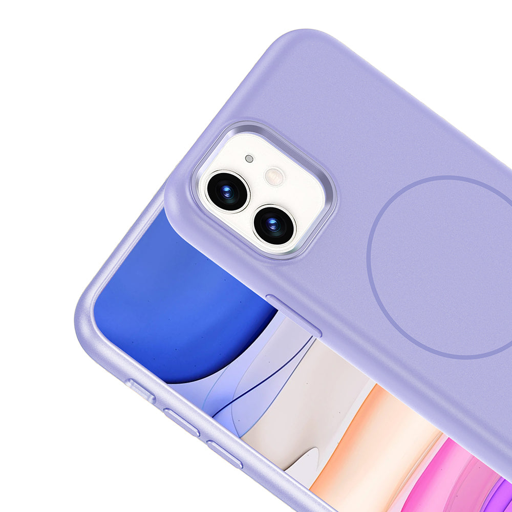 Apple iPhone 11 Uyumlu Kılıf M-Safe Şarj Özellikli Metal Kamera Çerçeveli Zore Edi Silikon Kapak