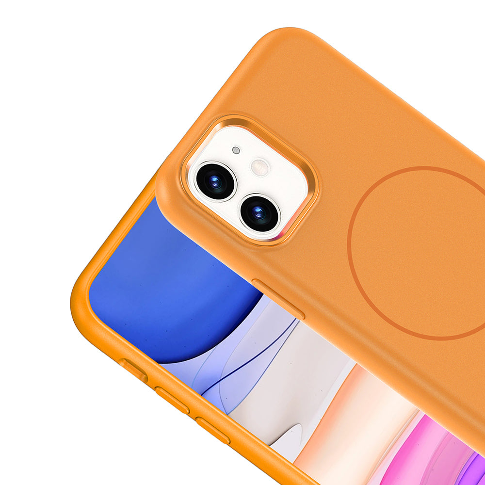 Apple iPhone 11 Uyumlu Kılıf M-Safe Şarj Özellikli Metal Kamera Çerçeveli Zore Edi Silikon Kapak