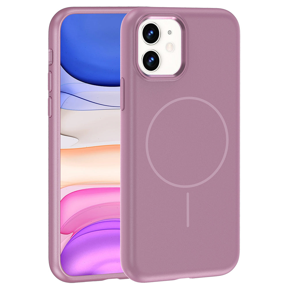Apple iPhone 11 Uyumlu Kılıf M-Safe Şarj Özellikli Metal Kamera Çerçeveli Zore Edi Silikon Kapak