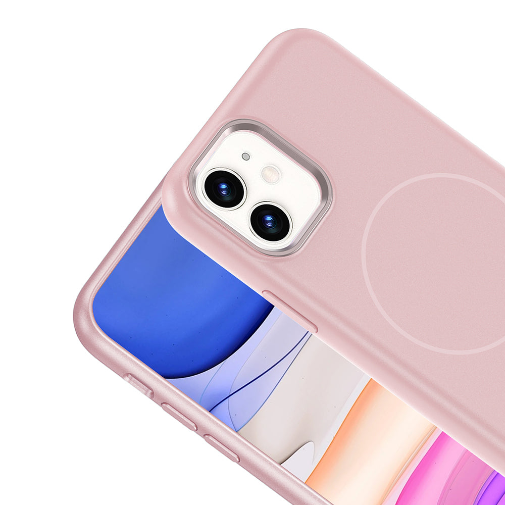 Apple iPhone 11 Uyumlu Kılıf M-Safe Şarj Özellikli Metal Kamera Çerçeveli Zore Edi Silikon Kapak