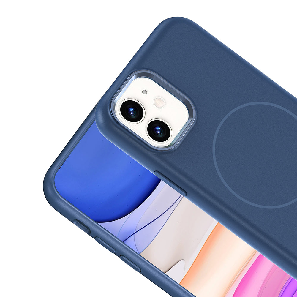 Apple iPhone 11 Uyumlu Kılıf M-Safe Şarj Özellikli Metal Kamera Çerçeveli Zore Edi Silikon Kapak