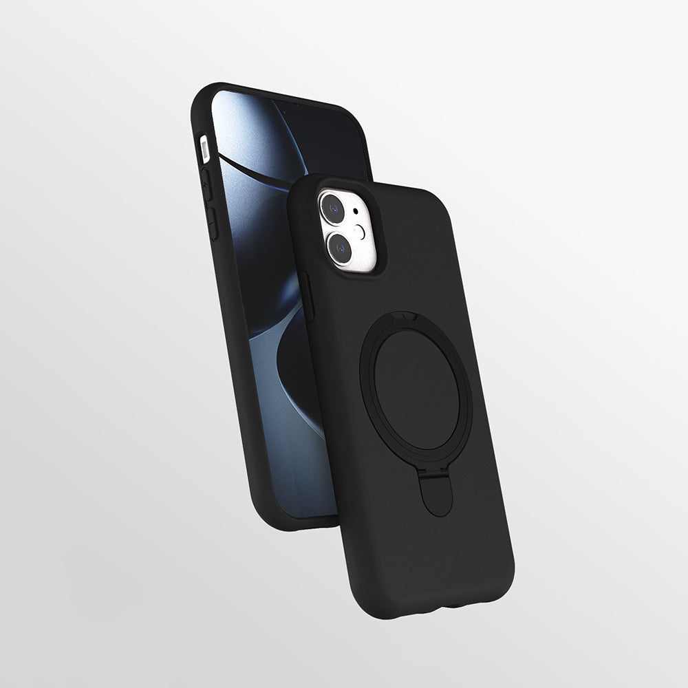 Apple iPhone 11 Uyumlu Kılıf M-safe Şarj Özellikli Standlı Zore Samara Kapak
