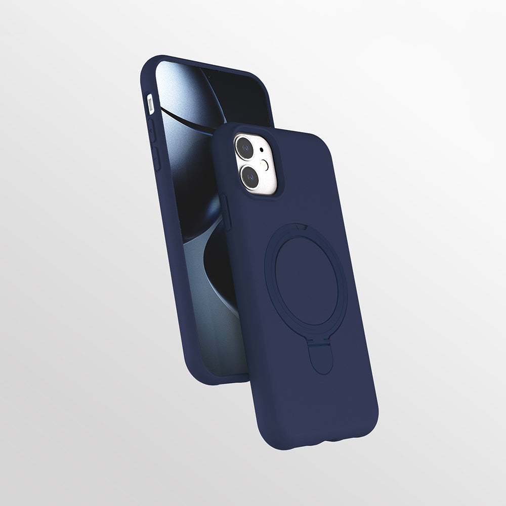 Apple iPhone 11 Uyumlu Kılıf M-safe Şarj Özellikli Standlı Zore Samara Kapak