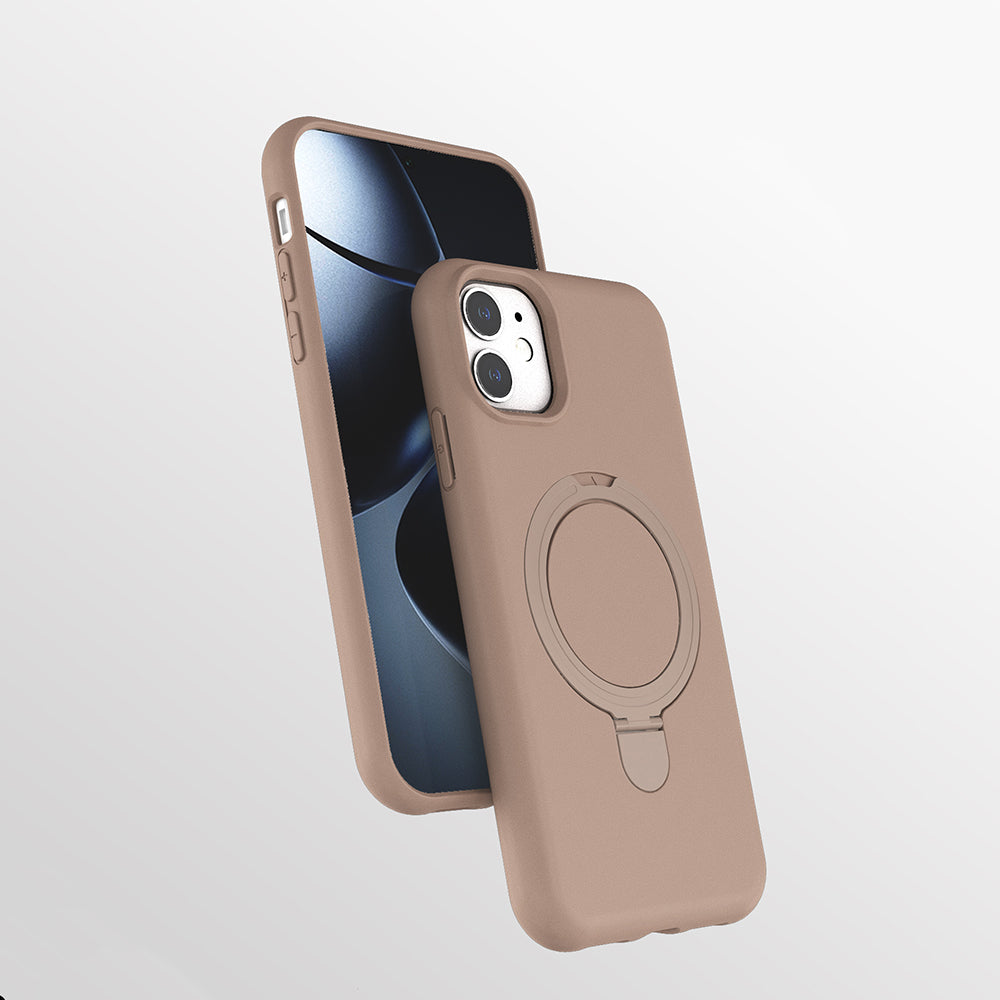 Apple iPhone 11 Uyumlu Kılıf M-safe Şarj Özellikli Standlı Zore Samara Kapak