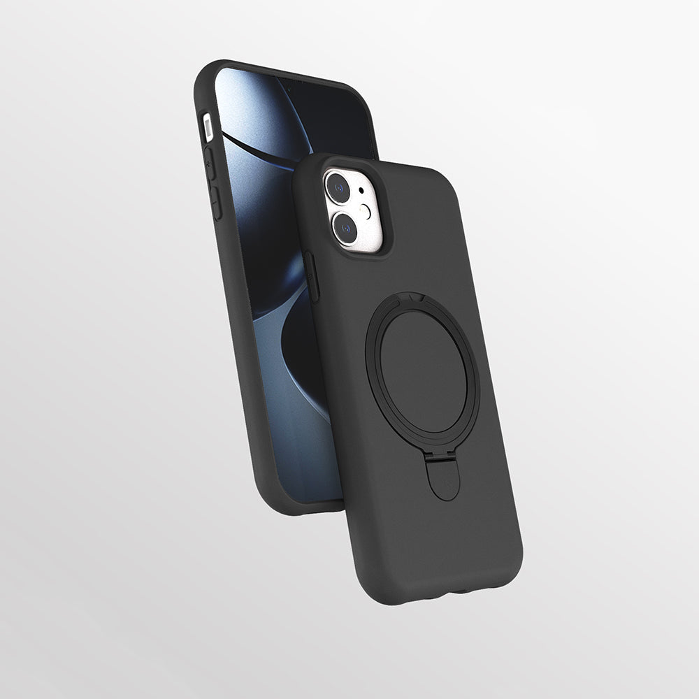 Apple iPhone 11 Uyumlu Kılıf M-safe Şarj Özellikli Standlı Zore Samara Kapak