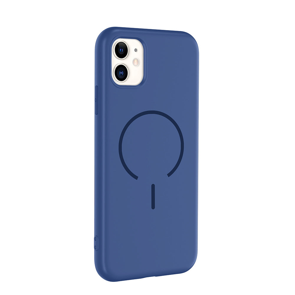Apple iPhone 11 Uyumlu Kılıf M-safe Şarj Özellikli Zore Meta Kapak