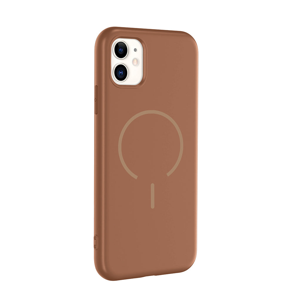 Apple iPhone 11 Uyumlu Kılıf M-safe Şarj Özellikli Zore Meta Kapak