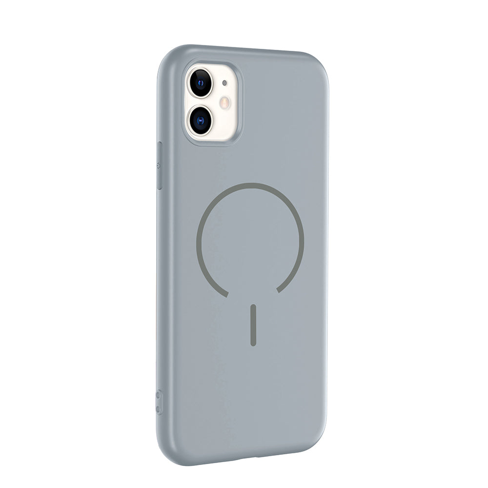 Apple iPhone 11 Uyumlu Kılıf M-safe Şarj Özellikli Zore Meta Kapak