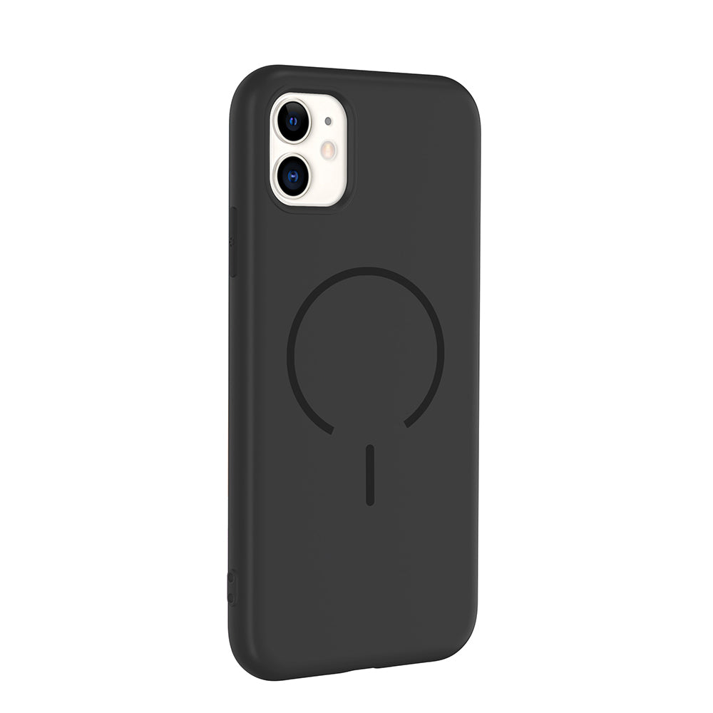 Apple iPhone 11 Uyumlu Kılıf M-safe Şarj Özellikli Zore Meta Kapak