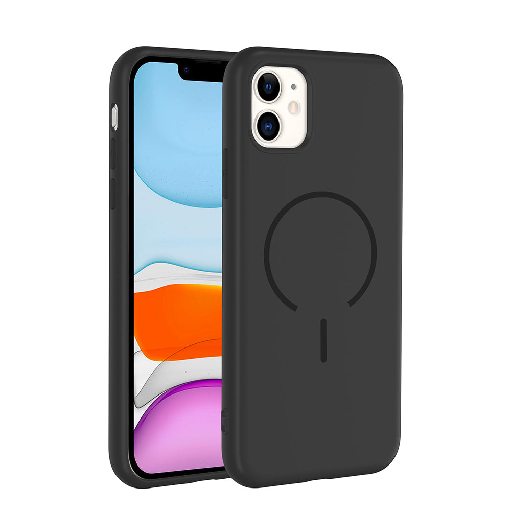 Apple iPhone 11 Uyumlu Kılıf M-safe Şarj Özellikli Zore Meta Kapak