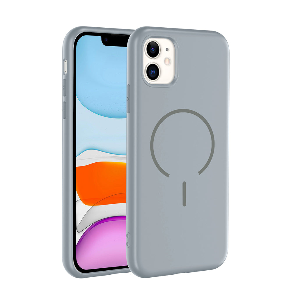 Apple iPhone 11 Uyumlu Kılıf M-safe Şarj Özellikli Zore Meta Kapak