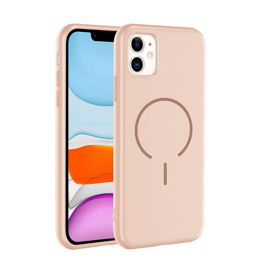 Apple iPhone 11 Uyumlu Kılıf M-safe Şarj Özellikli Zore Meta Kapak