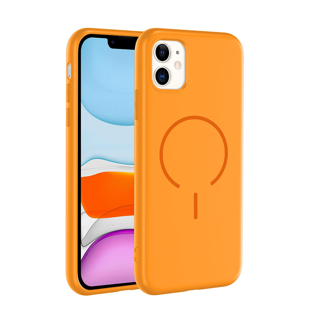 Apple iPhone 11 Uyumlu Kılıf M-safe Şarj Özellikli Zore Meta Kapak