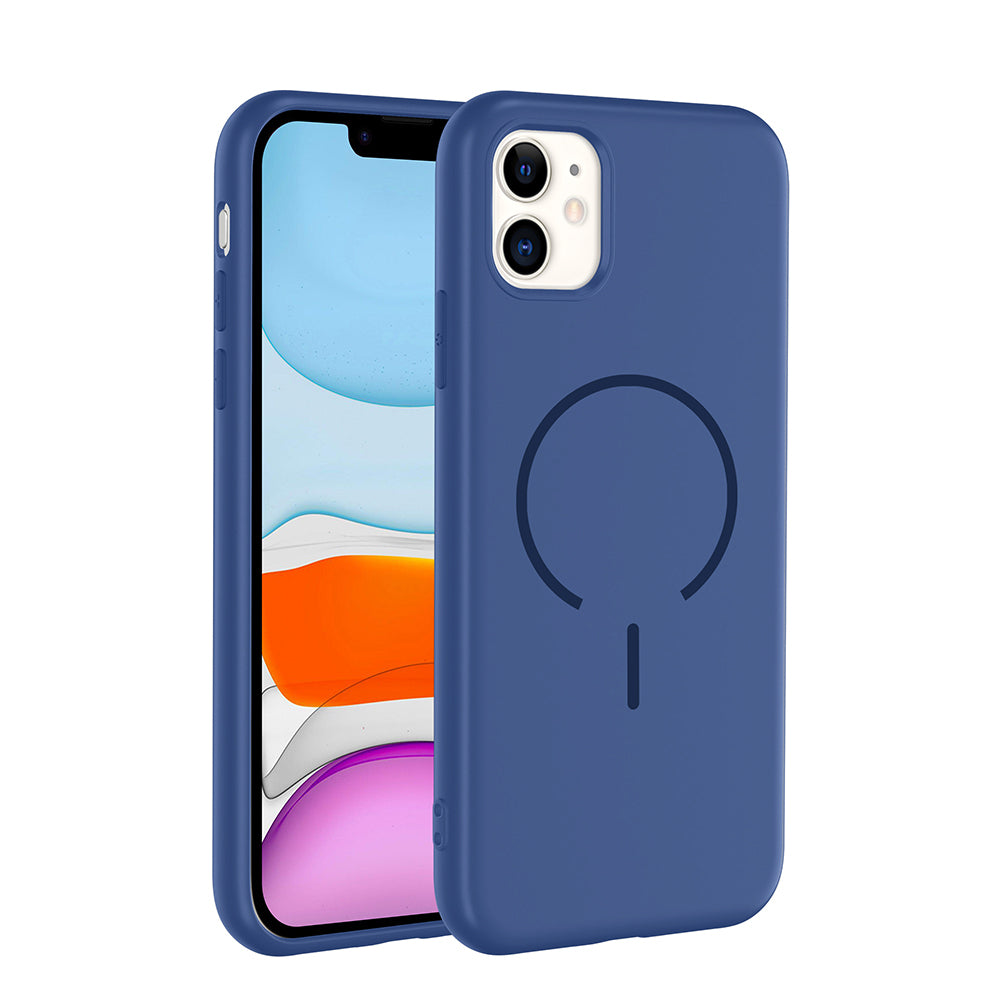 Apple iPhone 11 Uyumlu Kılıf M-safe Şarj Özellikli Zore Meta Kapak