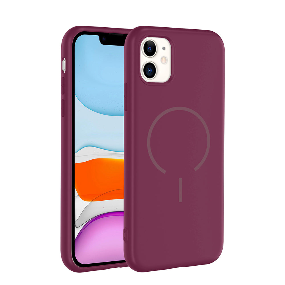 Apple iPhone 11 Uyumlu Kılıf M-safe Şarj Özellikli Zore Meta Kapak